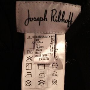 Joseph Ribkoff Classic Black Tiered Asymmetrical Jumpsuit Size 14